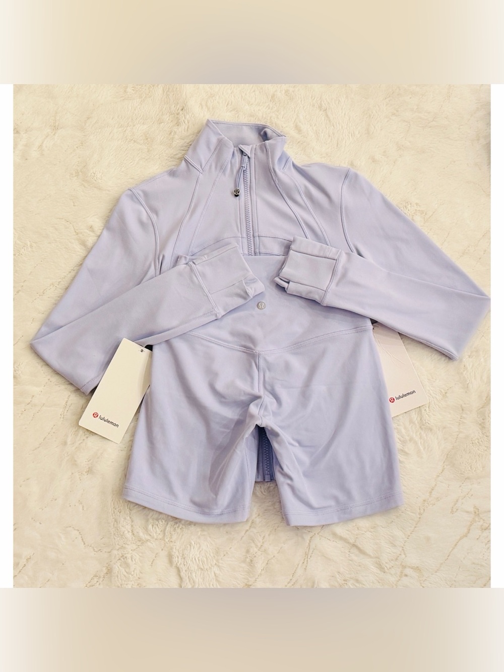 Lululemon Define Jacket Align Shorts Bundle Serene Blue Size 2/4